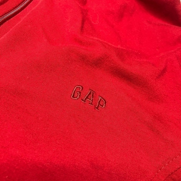 Gap Red Half-Zip Long Sleeve Running Active Stretchy Shirt Top SIZE M - Picture 4 of 8